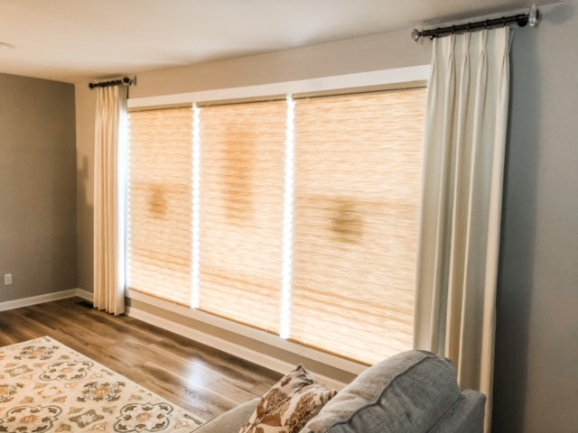 New Privacy Pleated Shades and Custom Drapery Panels and Hardware